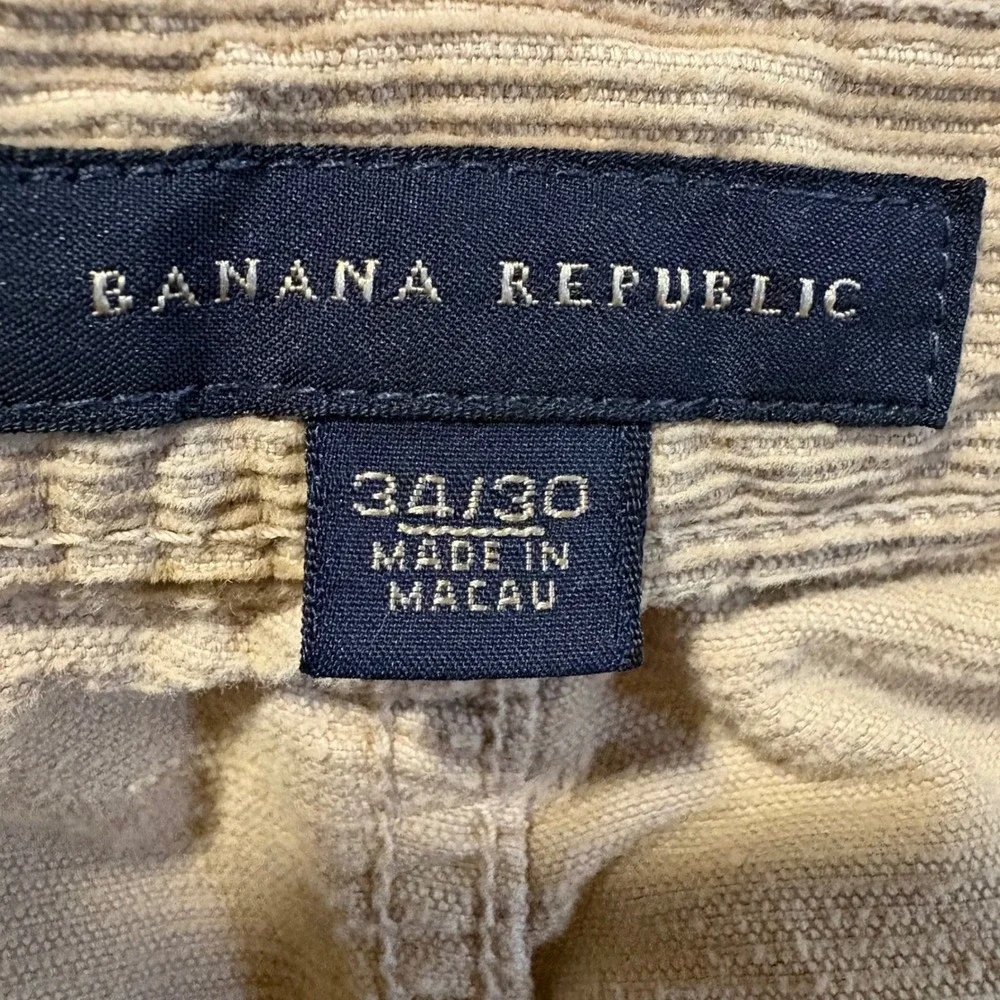 Vintage Banana Republic Corduroy Pants Mens 34x30 Tan Straight Leg 324686-00